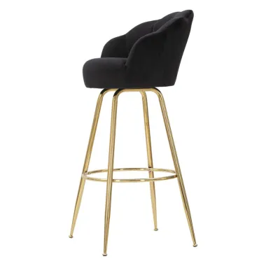 Taboret Barowy Vienna Czarny 55x53x110 cm (Wysokość Siedziska 88 cm)